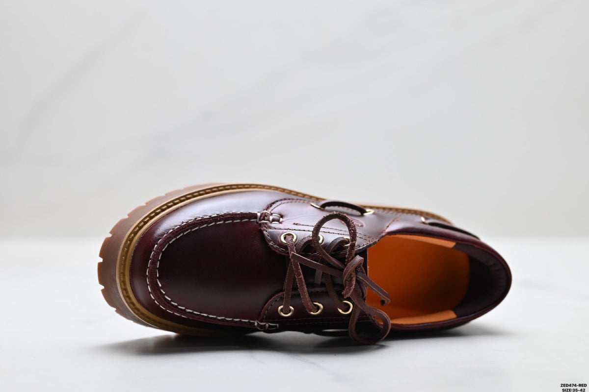 Timberland Burgundy Women's Platform Boat Shoe - detail image 2