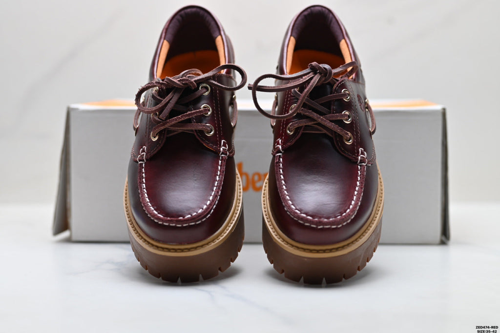 Timberland Burgundy Women's Platform Boat Shoe - detail image 7