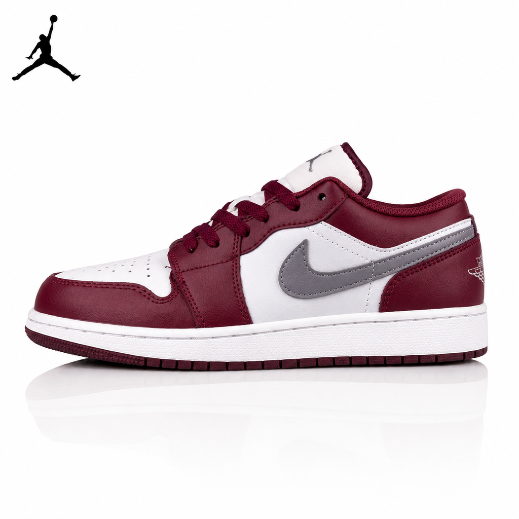 Air Jordan 1 Low Team Red/Metallic Silver 553558-615 Unisex Sneakers main product view