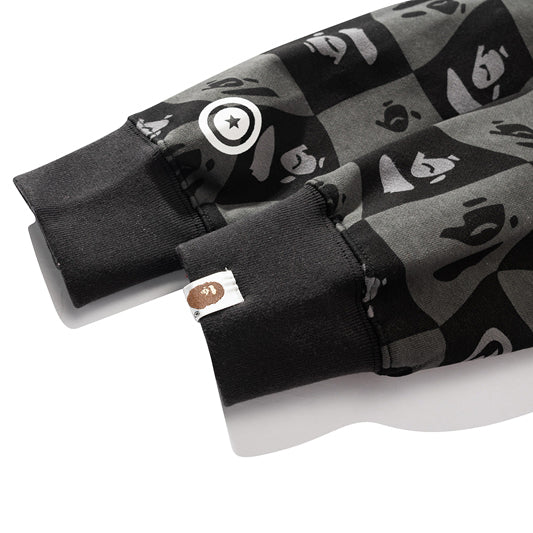 BAPE Black Grey Shark Zip Hoodie product view 6