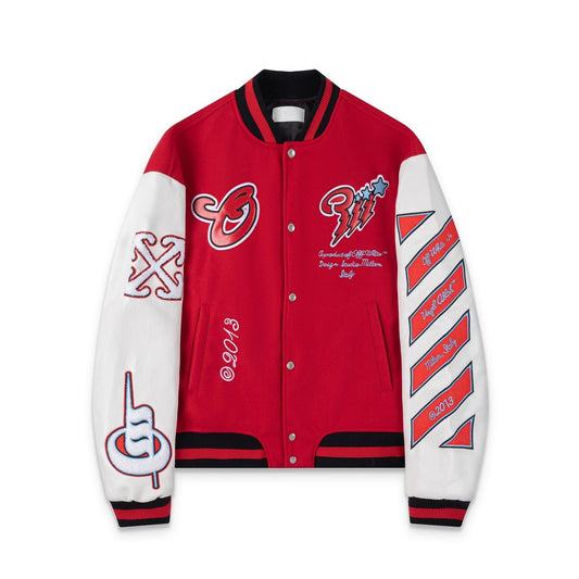 Embroidered Varsity Jacket Light Luxury Station