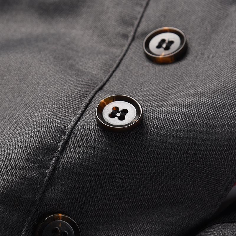 Thom Browne Style Men's Tailored Trousers with Signature Four-Bar Detail - Image 4