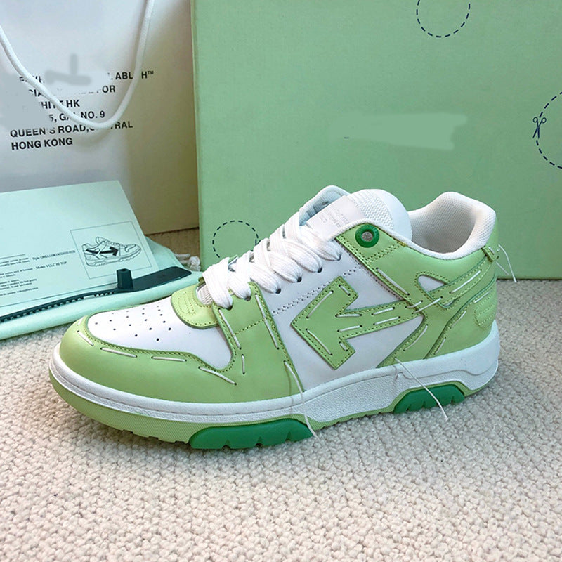 OFF-Whlte Arrow logo leather Sports shoes#18 4-Bar