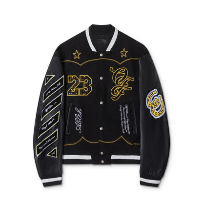 Embroidered Varsity Jacket Light Luxury Station