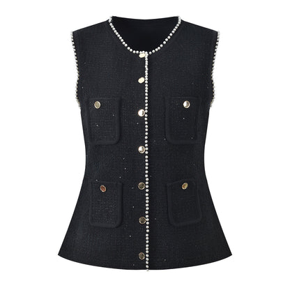 2025SS Sleeveless vest pleated skirt suit THOM TREND