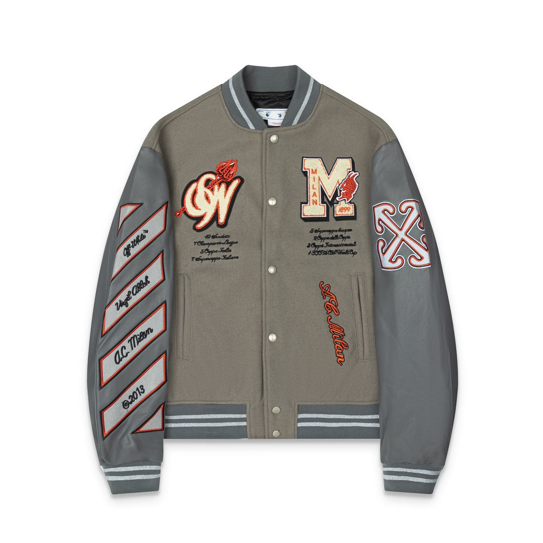 Embroidered Varsity Jacket Light Luxury Station