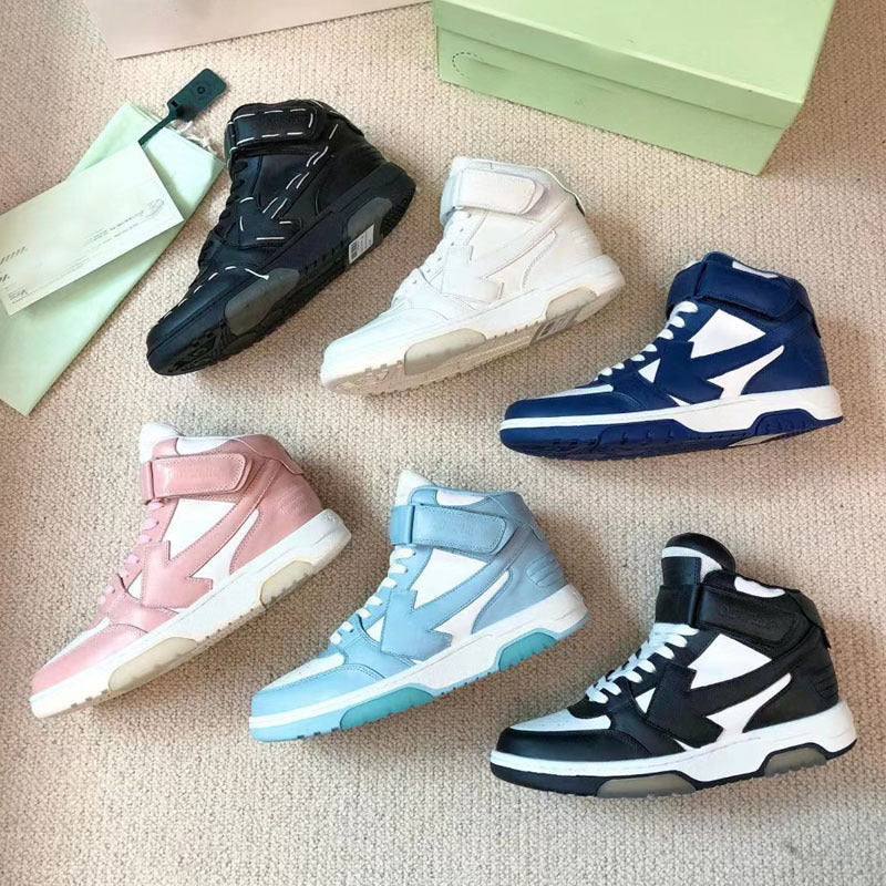OFF-Whlte high-top sneakers#21 4-Bar