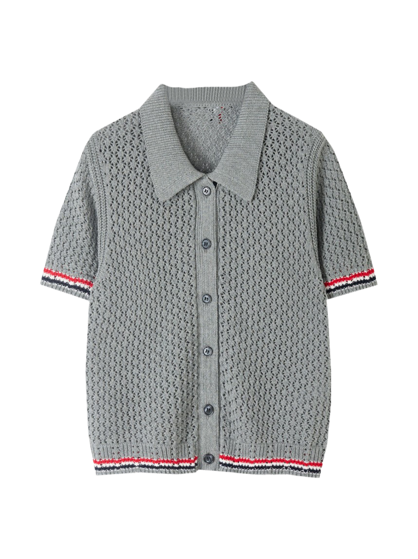 Tri-Color Stripe Pique Cotton Vest Cardigan（副本） THOM TREND