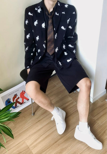 Sea turtle embroidered suit THOM TREND