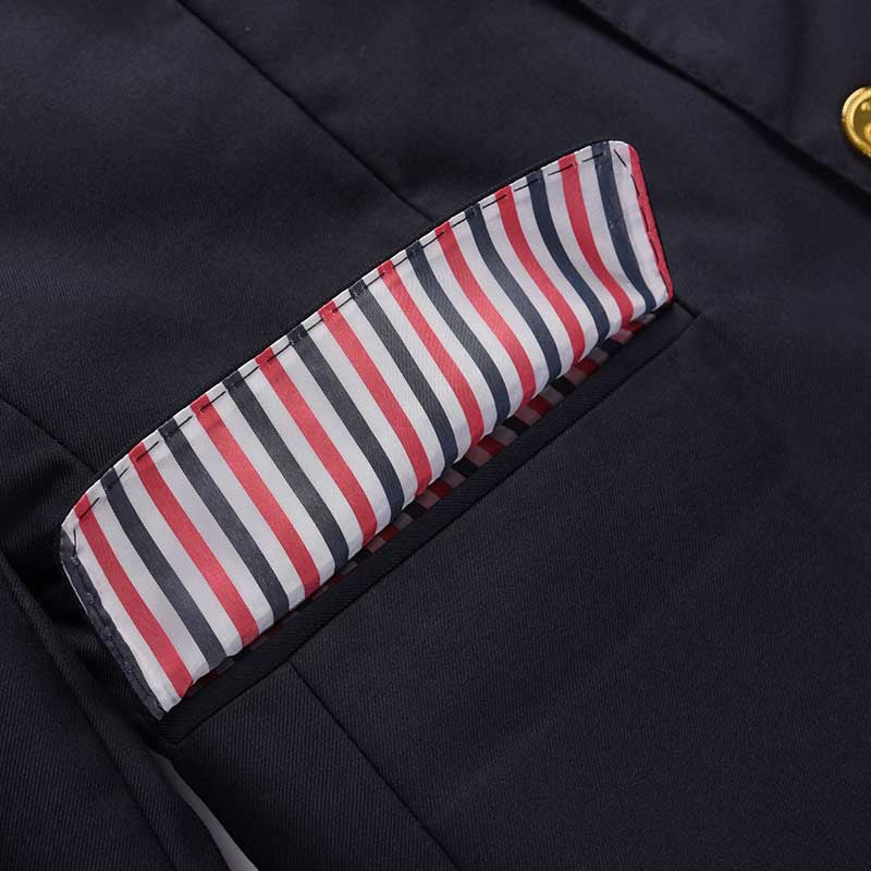 Men's suit jacket by Thom Browne, outerwear detail view