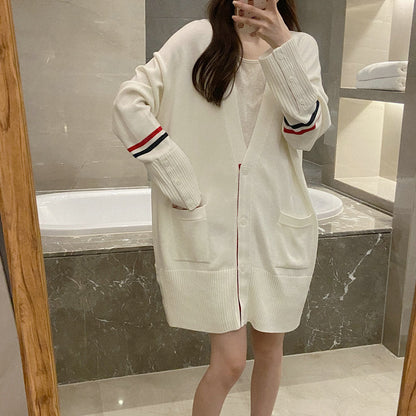2025SS  Three-color stripe long cardigan THOM TREND