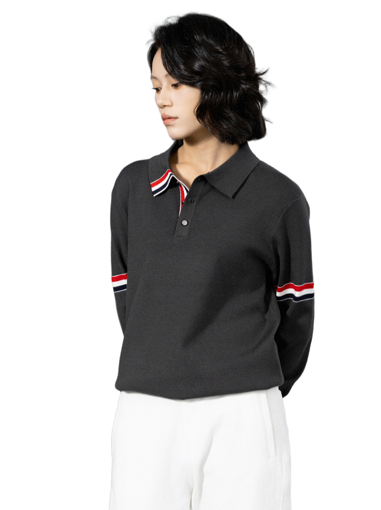 2025SS Unisex lapel sweater THOM TREND