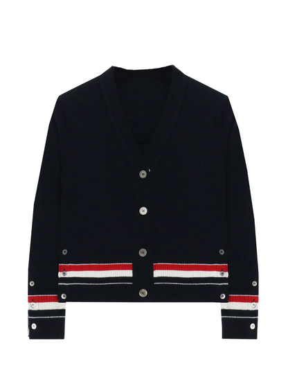 Tri-Color Stripe Pique Cotton Vest Cardigan（副本） THOM TREND