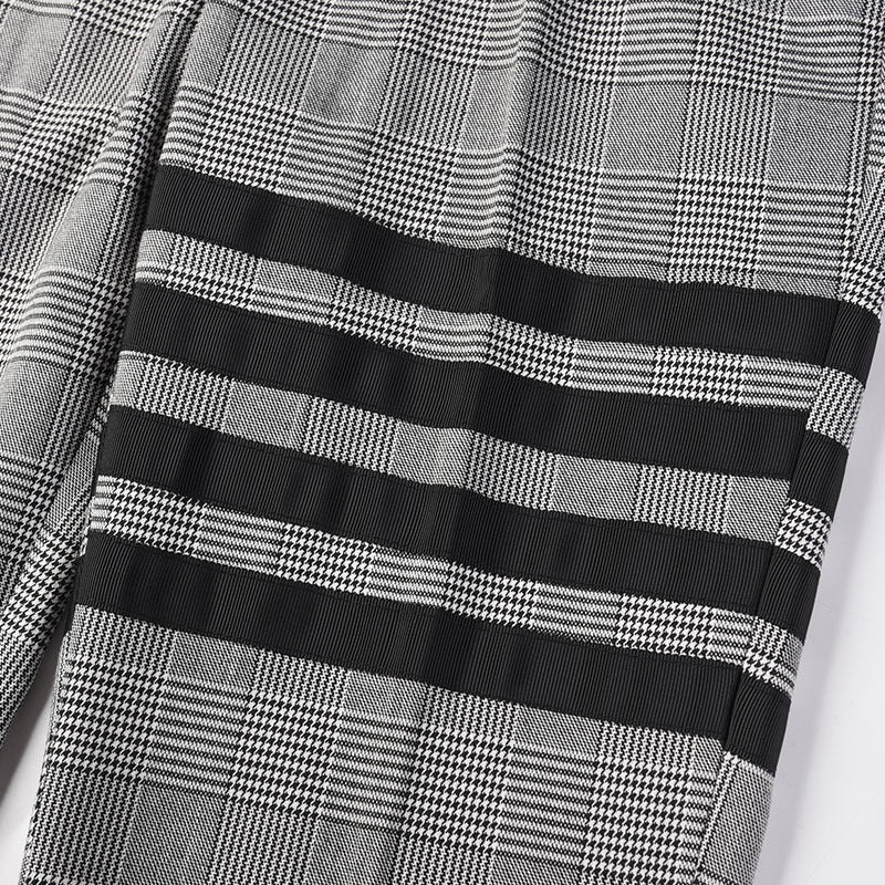 Thom Browne Style Men's Plaid Trousers - Image 4