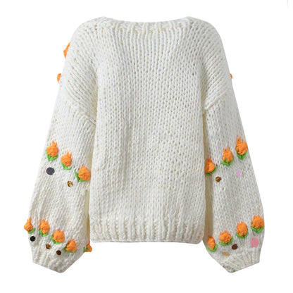 2025SS 3D flower sweater jacket THOM TREND