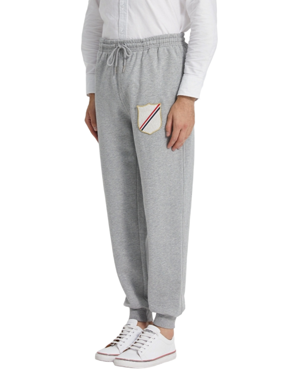 Thom Browne Style Unisex Casual Sweatpants with Signature Four-Bar Detail - Image 2