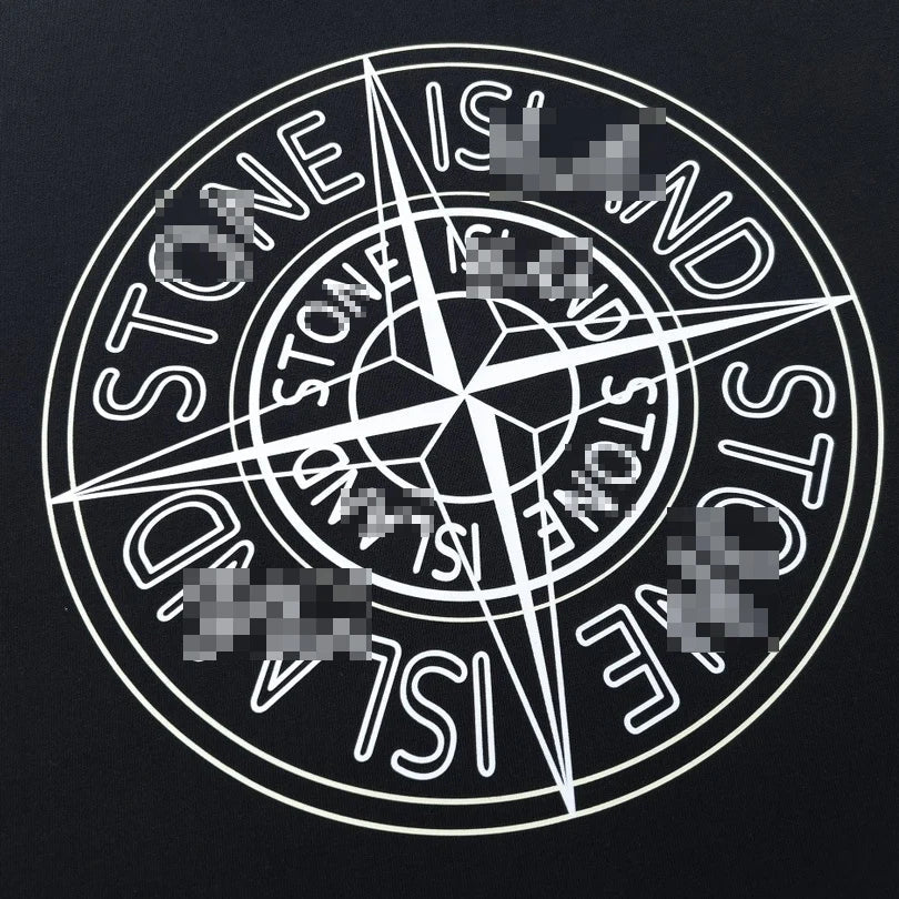 Stone Island Concentric Compass Back Graphic Cotton T-Shirt - Black product detail view