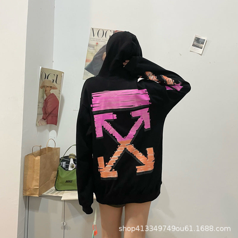 OFF Oversized Pullover Hoodi Light Luxury Station
