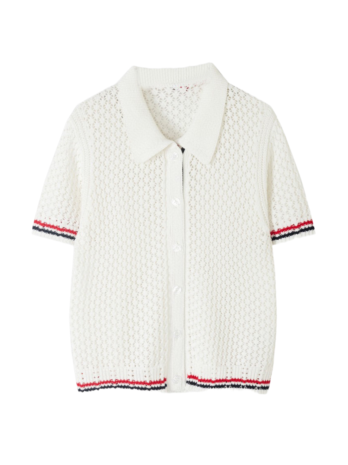 Tri-Color Stripe Pique Cotton Vest Cardigan（副本） THOM TREND