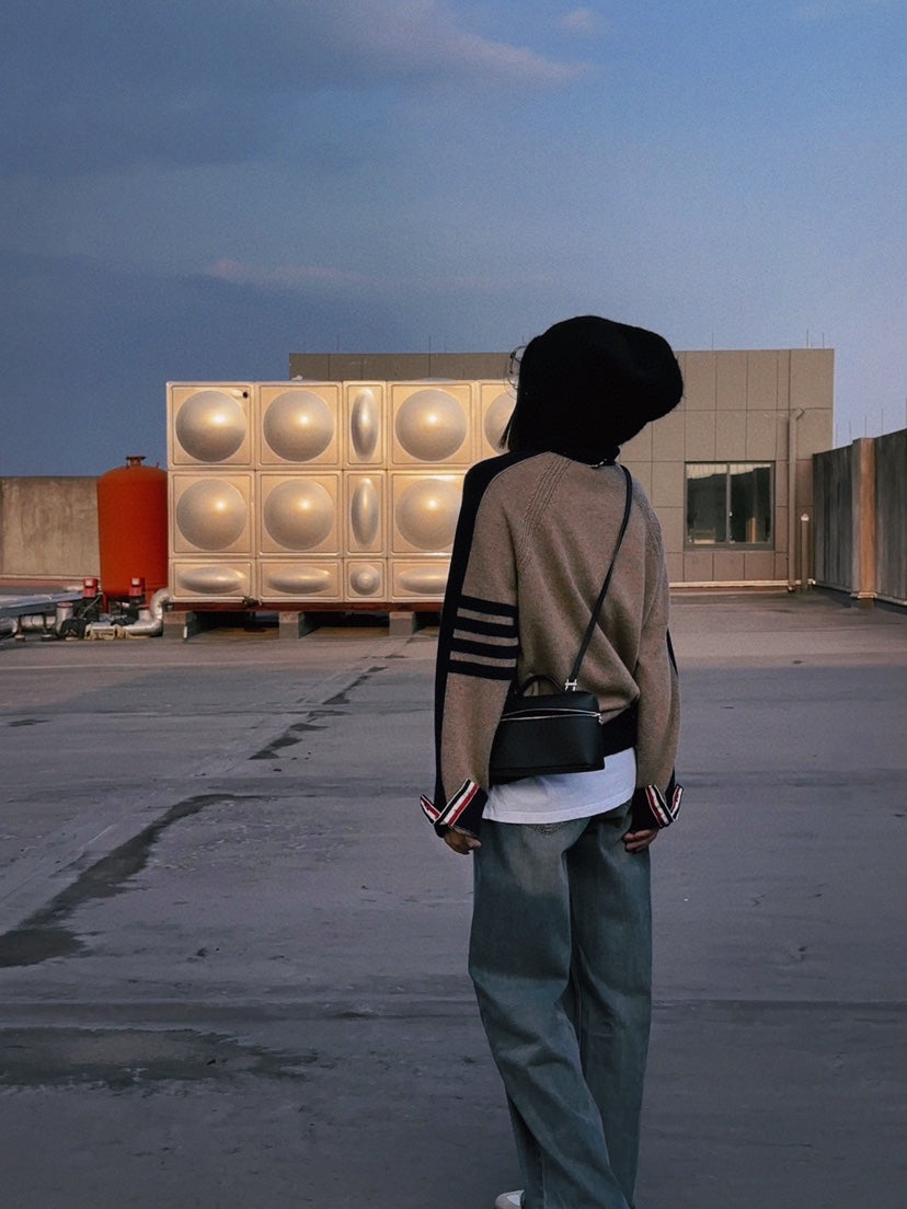 Unisex collared knit sweater THOM TREND