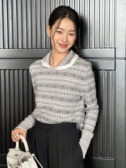 2026SS  Women's collared knit sweater
