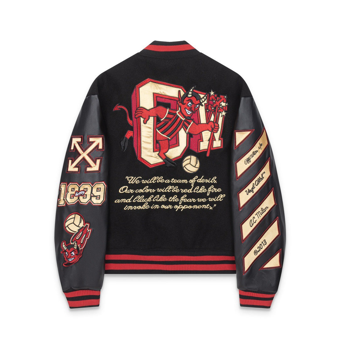 Embroidered Varsity Jacket Light Luxury Station