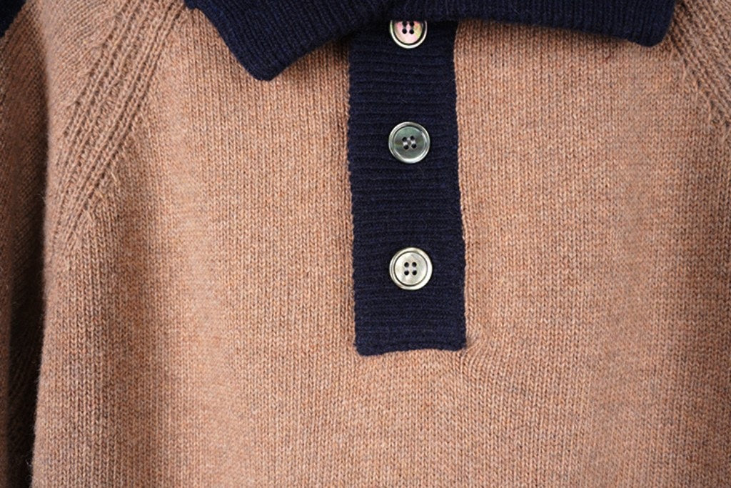 Unisex sweater by Thom Browne, knitwear detail view