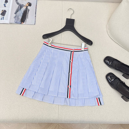 Women's contrast ribbon patchwork skirt THOM TREND