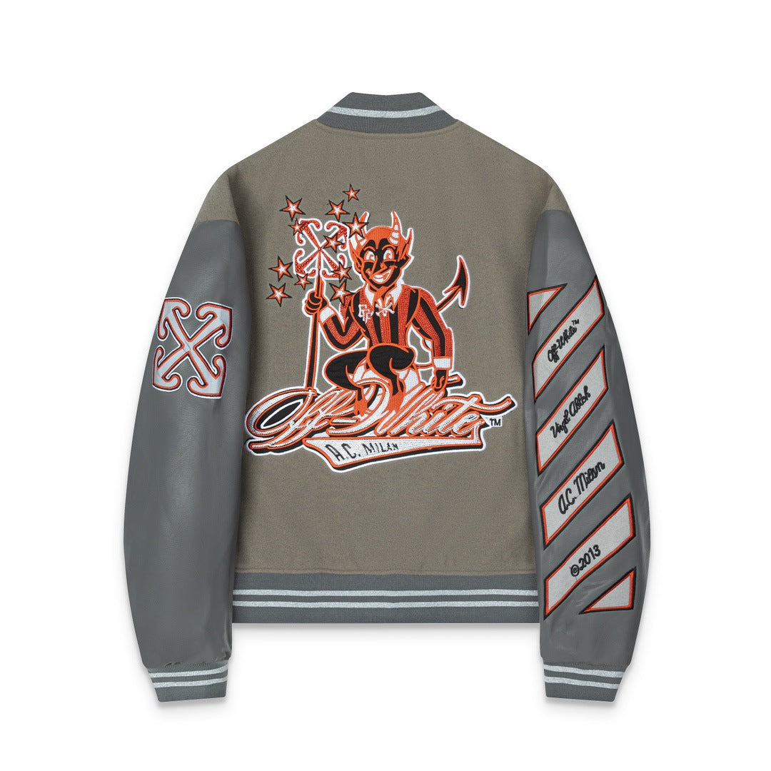 Embroidered Varsity Jacket Light Luxury Station