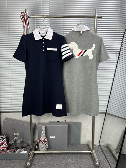 Striped V-Neck Sleeveless Knit Dress（副本） THOM TREND