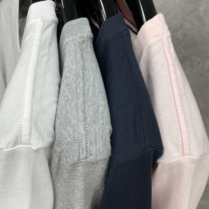 Four-Bar Crew Neck Short Sleeve T-Shirt THOM TREND