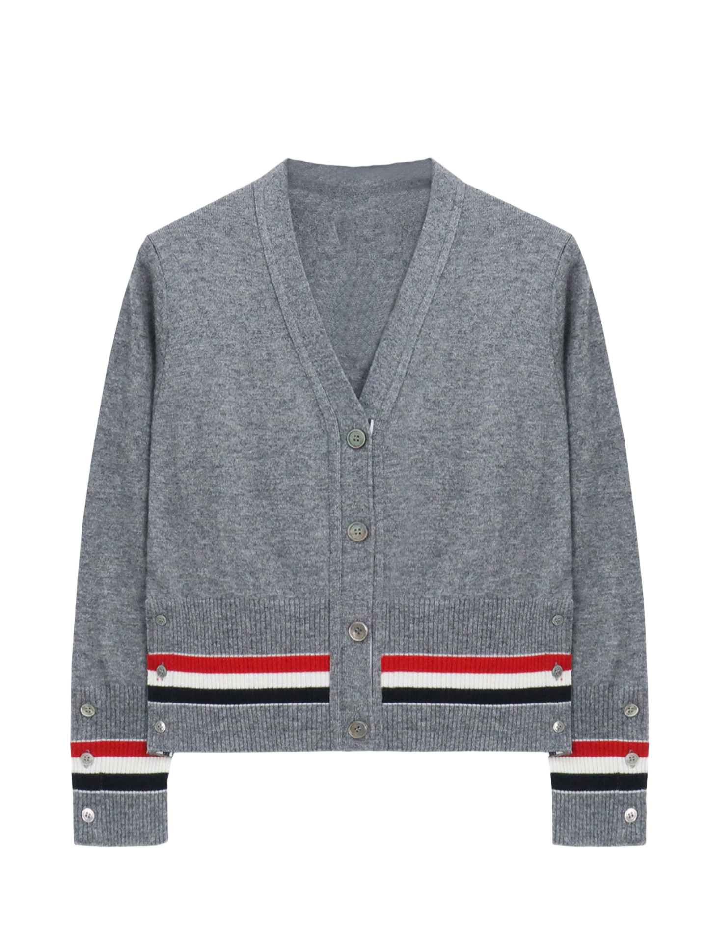Tri-Color Stripe Pique Cotton Vest Cardigan（副本） THOM TREND
