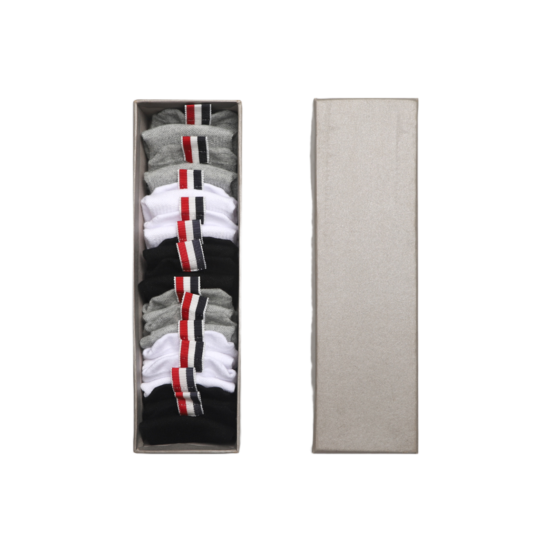 Solid color thin boat socks THOM TREND