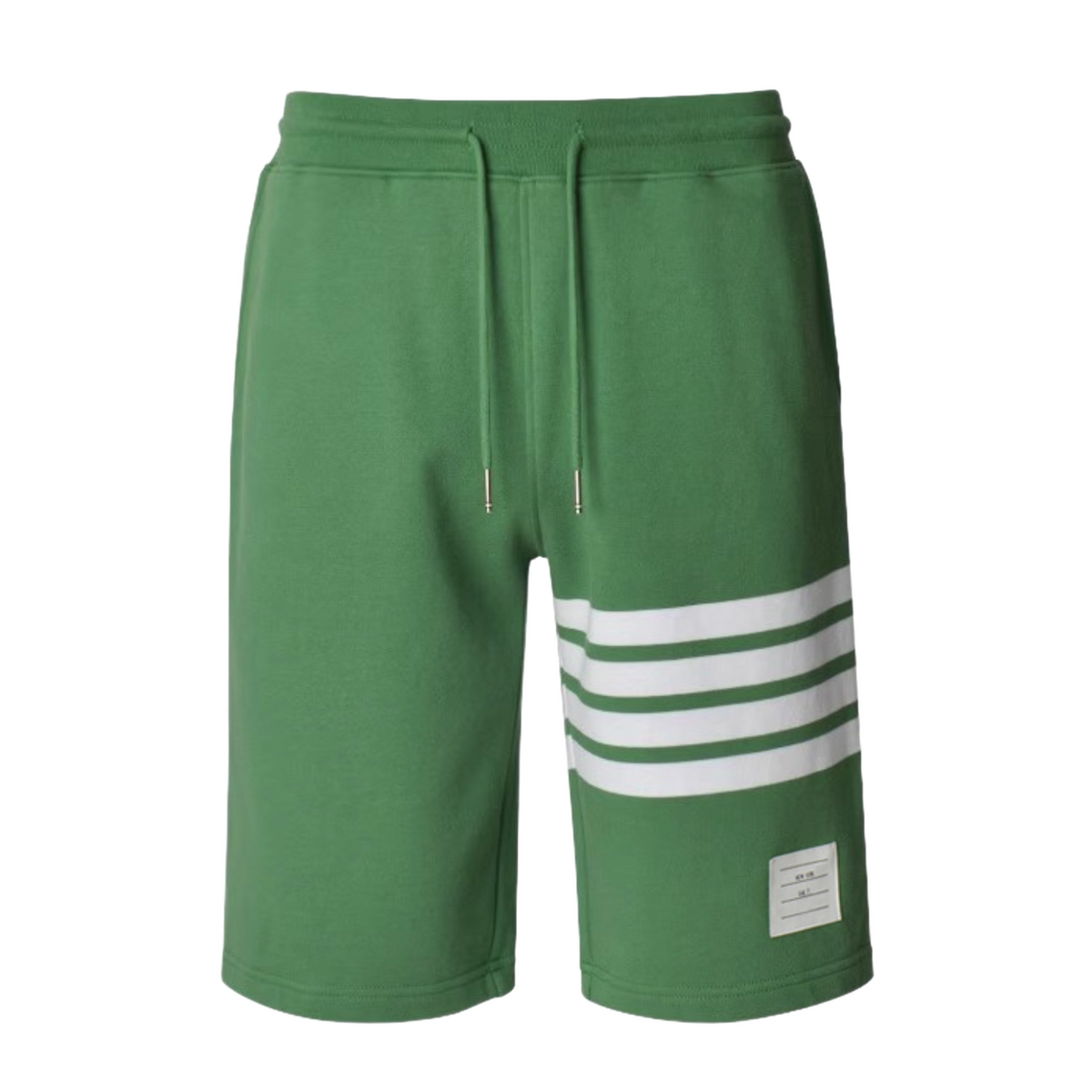 Thom Browne Style Unisex Shorts with Signature Four-Bar Detail - Image 3