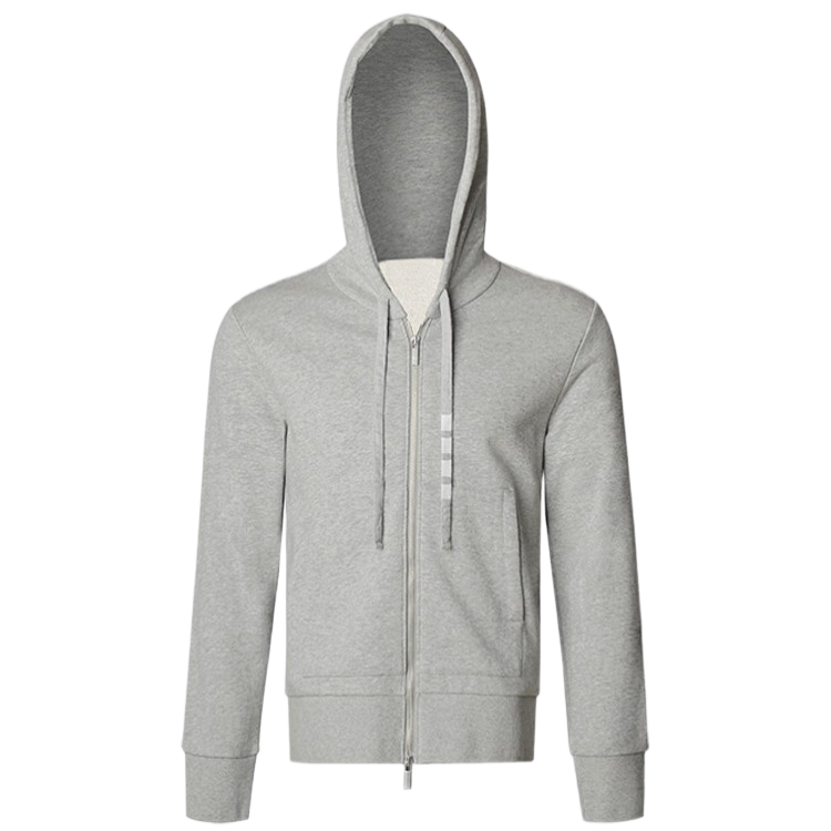 Four-bar Hoodie by Thom Browne, garment detail view