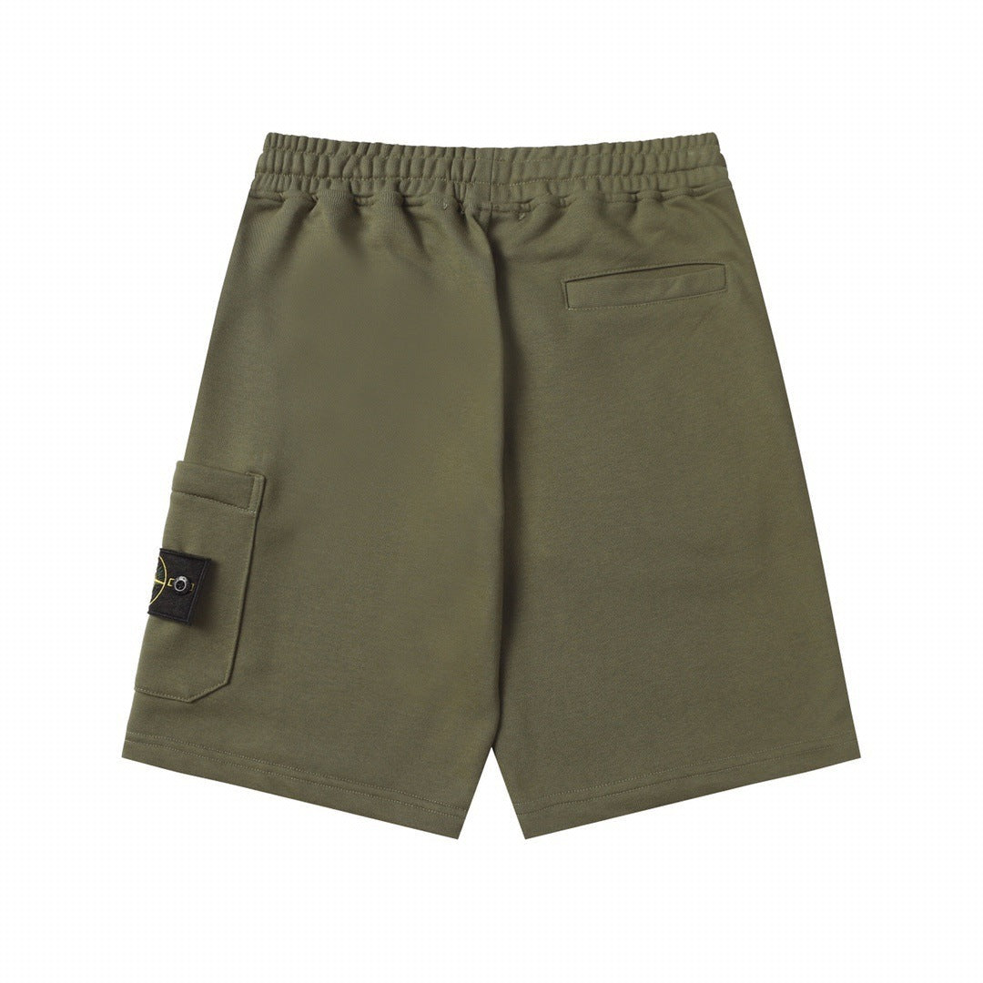 Stone Island Solid-Color Athletic Shorts