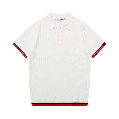 Four-Bar Stripe Knit Polo — THOM TREND THOM TREND