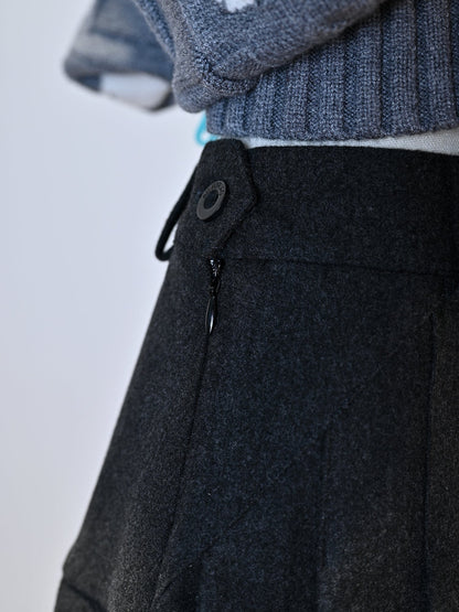 wool pleated skirt THOM TREND