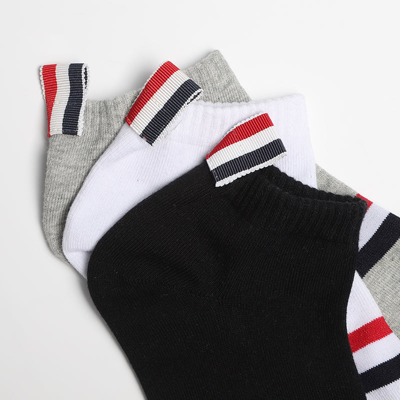 Horizontal striped cotton socks THOM TREND
