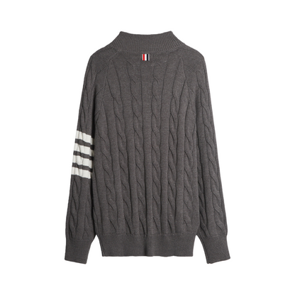 2025SS Cable knit zippered cardigan THOM TREND