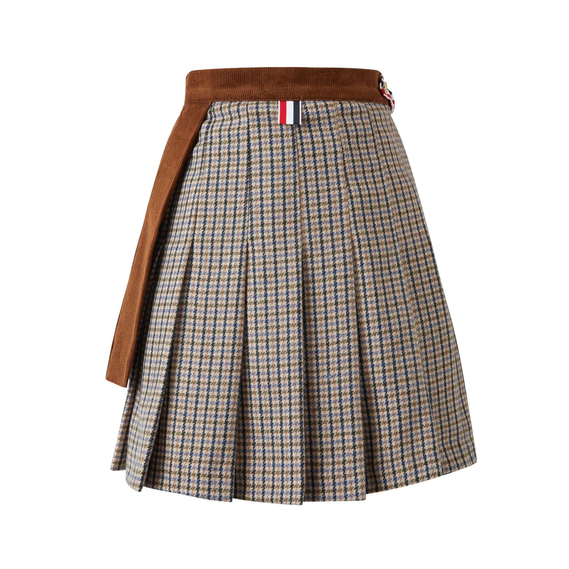 2025SS Contrast color plaid skirt THOM TREND