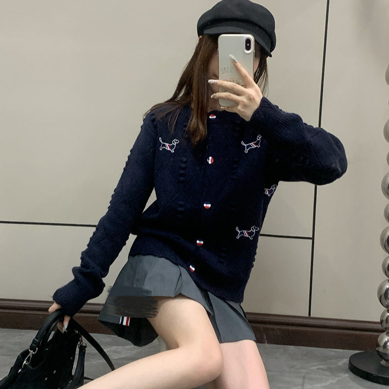 2025SS Puppy Wavy Diamond Cardigan THOM TREND