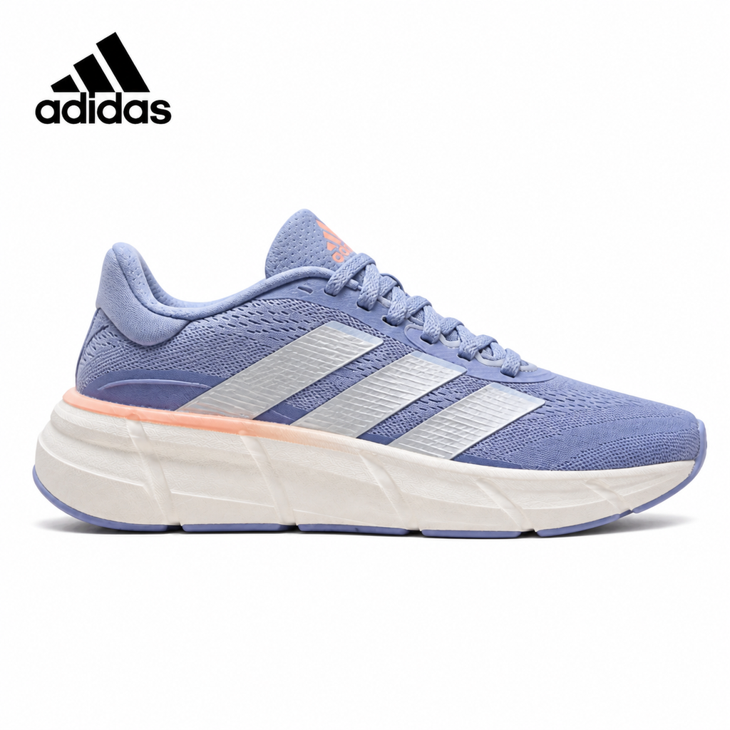 Adidas K81801750 women's running shoes in White/Mint/Pink - single shoe side profile