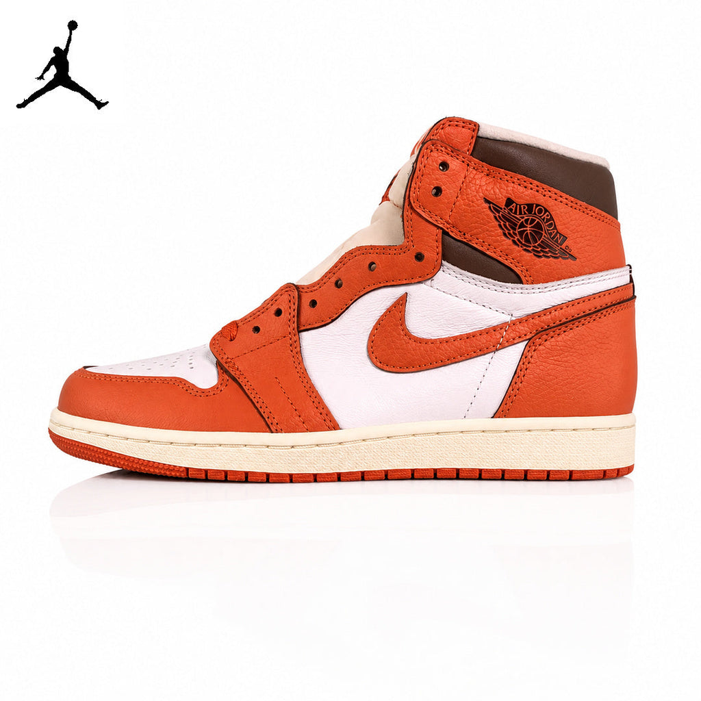 Air Jordan 1 High White-Orange Unisex Sneakers main product view