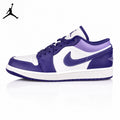 Air Jordan 1 Low White/Purple 553558-515 Unisex Sneakers main product view