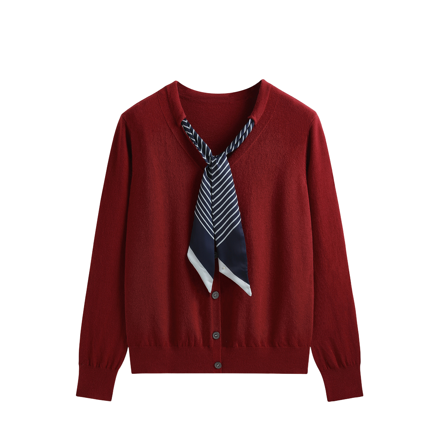 2025SS Tie-knitted scarf bow cardigan THOM TREND