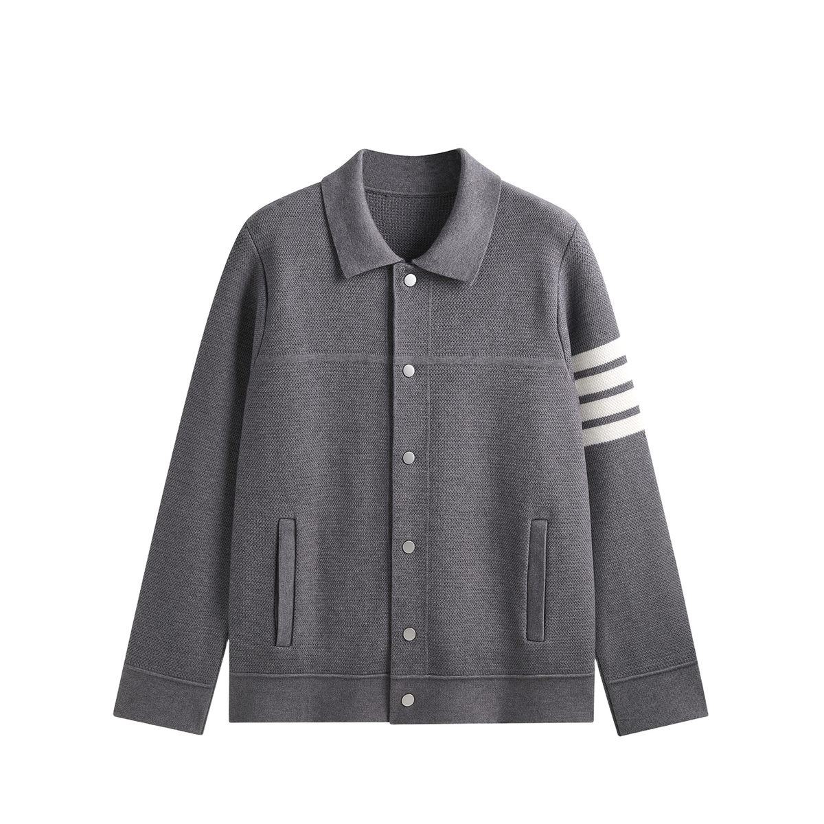 2025SS Polo collar knitted jacket THOM TREND