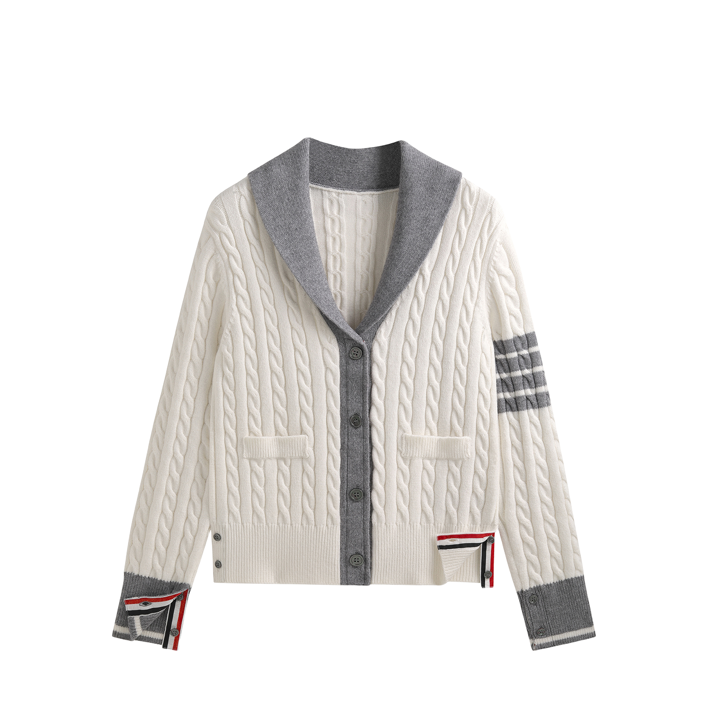 2025SS Lapel Cable Cardigan Sweater THOM TREND