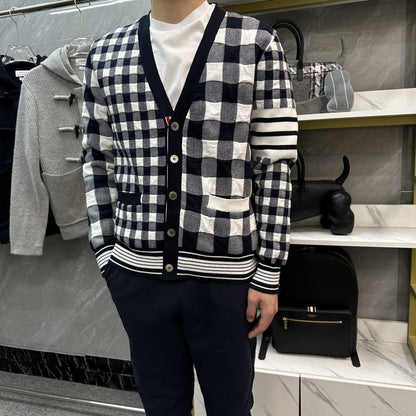2025SS  Checkerboard cardigan THOM TREND