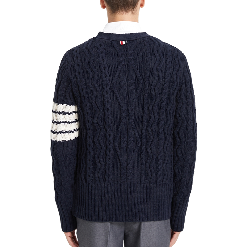 Sweater Jacket by Thom Browne, knitwear detail view